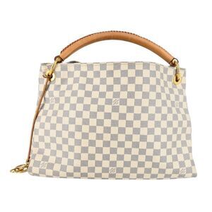 Louis Vuitton Artsy MM Damier Azur Hobo Bag White